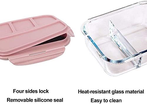 Conjunto de armazenamento de alimentos de vidro ZYHMW/2 pacotes de preparação de refeições de vidro OnTainners com tampas/bordo de vidro de avião