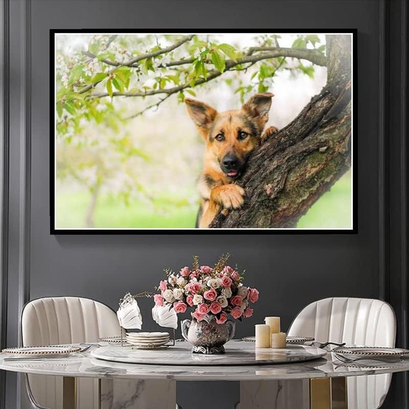 Pastor alemão Cão de estimação fofa cachorro Diy 5d Diamond Pintura Kits Landscape Animal Arts Craft para decoração de