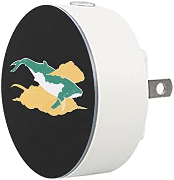 2 Pacote de plug-in Nightlight Night Night Sea Animals Collection com sensor do anoitecer ao amanhecer para o quarto de crianças,