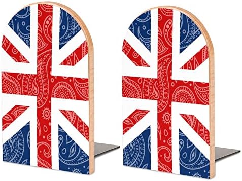 Pintura de bandeira britânica de Paisley Pintura de madeira Decorativa não-esquisitora final 1 par 7x5 polegadas