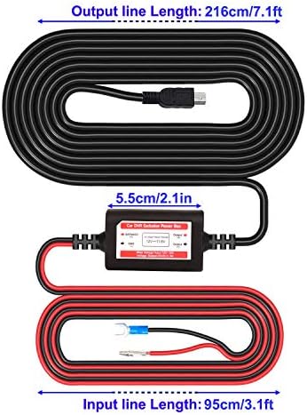 Kit de arame hardwire de câmera de traço de gebildet, kit de fio duro de fios rígidos Mini/Micro USB para Dashcam, 12V-24V