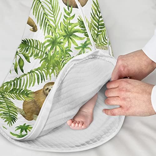 vvfelixl unissex preguiçosa de palmeira saco de dormir bebê, cobertor de bebê vestível, saco de sono para crianças, terno para dormir para bebês recém-nascidos de 0 a 6 meses