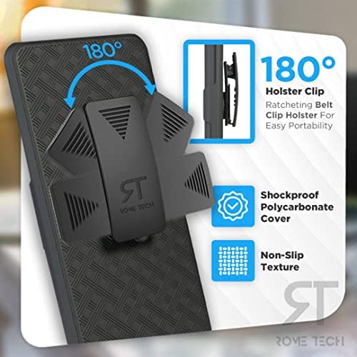 Caixa de telefone de clipe de cinto de cinto Roma para Samsung Galaxy S22 Ultra/Ultra 5G [não para S22] Tampa de coldre