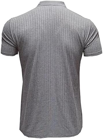 Camisas de pólo masculinas de Yeefine Menor curto Muscle Muscle Stretch tee básico Casual Slim Fit Golf Tshirts