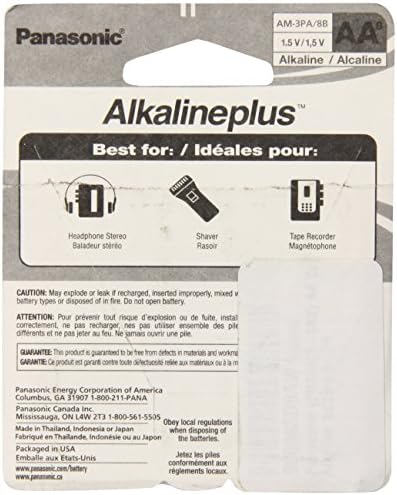 Panasonic AA Cell Alcalino Bateria 8-PK