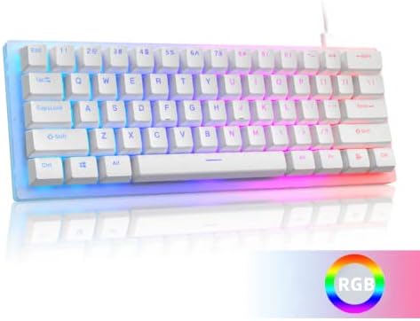 XVX WOMIER K61 60% do teclado, teclado de jogos mecânicos de swappable quente, interruptor Gateron Dual RGB BackLit Compact 61 Teclas para PC PS4 Xbox