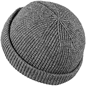 Croogo sem abastecimento de chapéu de chapéu de malha de inverno Banco de gorro rolo chapéu de mangueira do porto do