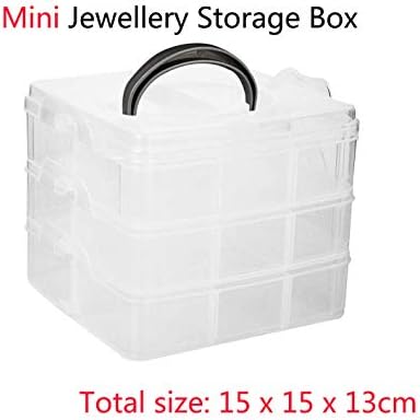 Ultnice Mini Jewellery Storage Box Compartamento Transparente Caso com divisores removíveis