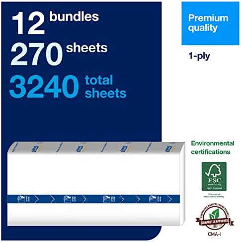 Tork PeakServe de papel contínuo toalhas de mão Branca H5, Premium, Compressa, 12 x 270 folhas, 105066