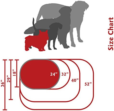 Cama de cachorro majestosa de petão de 24 de 24