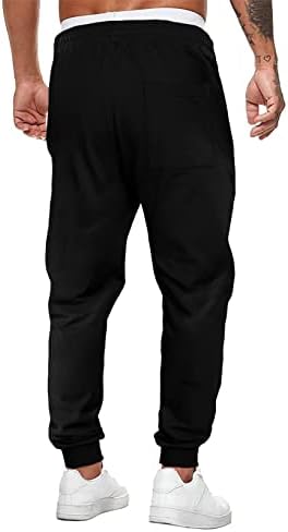 Jmierr Men's Sweatspantes cônicos de ginástica executando calças de treino atlético Jogadores de cordão atlético com
