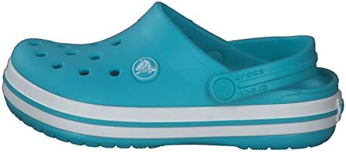 Crocs unissex infantil crocband de crianças entupimento, aqua digital, 11 garotinha nos