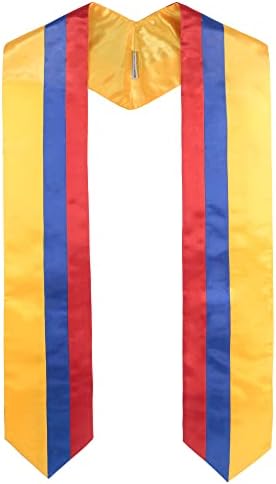 Graduação Mall National Flag Graduation Stole Borderyer Sash para estudar a bordo de estudantes internacionais de 72 de comprimento