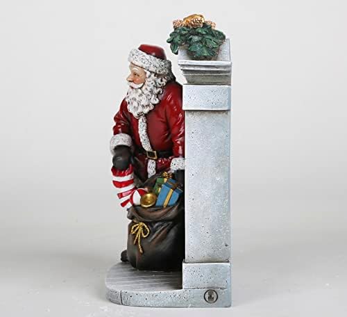 BC BuildClassic Vintage Papai Noel Figuras de Natal Countagem Advento do Advento Com luz LED, escultura de mesa para Natal