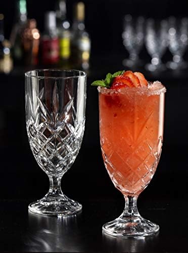Art Royalty Kinsley Lowball Whisky Glasses Conjunto, 8 copos de cálice altos para festas de hospedagem, eventos ou jantares noturnos,