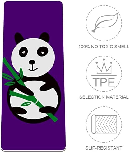 Yoga Mat, tapetes de ioga para treino doméstico, tapete de exercícios, tapetes de exercícios, pilates tapete, panda original roxa