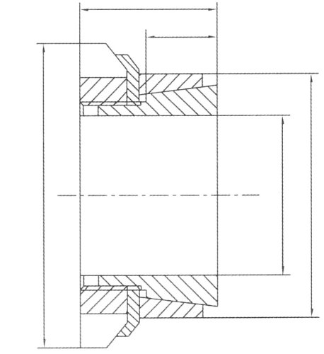 LA9-18/26 AMETRIC® Métrico de travamento sem chave Tipo 9 métrica, penteado 18 mm, 26 mm de diâmetro da manga externa,