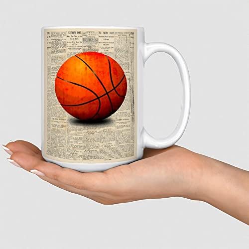 Presente de xícara de cerâmica de basquete de caneca branca para ele, Copa do Mundo 2022 Mock-up Mock-up Gift para