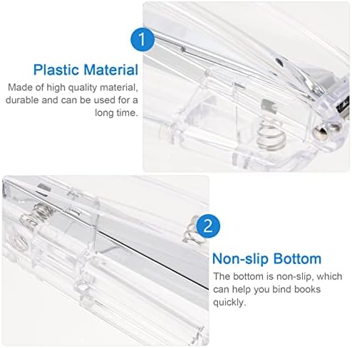 Ferramentas manuais de nuobester Ferramentas manuais grampeador transparente clear acrílico manual de grampeador de mesa