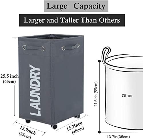 HAUNDRY 86L X-LARGE COLENTSBLE LAPUNDERY TOMPER COM RODAS, ROLO DE ROLO DE ROLOTEME