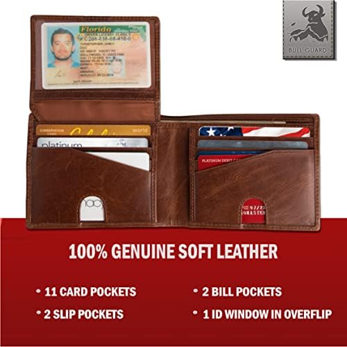 Bull Guard Mens RFID bloqueando carteira bifold