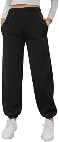 Sweatyrocks elástica feminina de altas calças de moletom da cintura