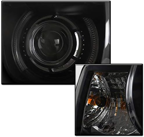ZMAUTOPTS para 2010-2013 Chevy Camaro CCFL Halo Black/Smoke Projector faróis de faróis com 6 luzes de DRL de LED branco de 6