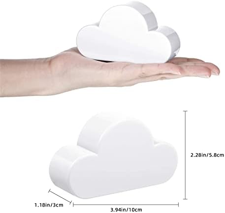 4pcScloud Key HolderWhite Cloud Magnetic Key Titular para Wall, Creative e Ornamento Exclusivo, força magnética forte pode