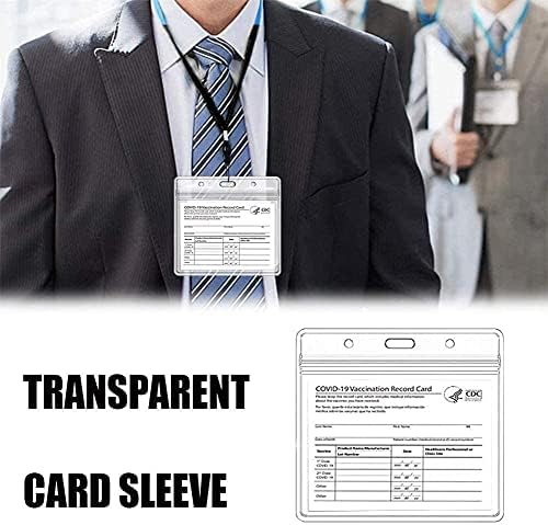 Protetor de cartão de vacinação de vacinação CDC 4 x 3 polegadas cartão de identificação tag tag titular - manga