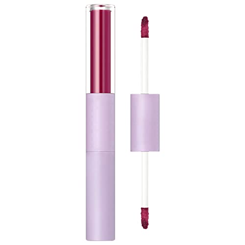 Lip Gloss todo o esmalte de lábios duplos de textura TEXTURA VELVET VELVET Non Stick Copo não desbotado Lipstick de cor claro