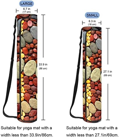 Saco de tapete de ioga ratgdn, paralelepípedos de pebble exercício de ioga portador de tapete de ioga full-zip yoga saco de transporte