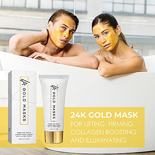 La Gold Masks - Lift de 24k Anti envelhecimento e Removedor de cravo firme Cuidado da pele Máscara facial