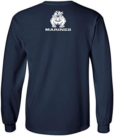 Lucky Ride Corpo de Marinha Bull Dog Front and Back USMC Men's T-Shirt Longsleeve