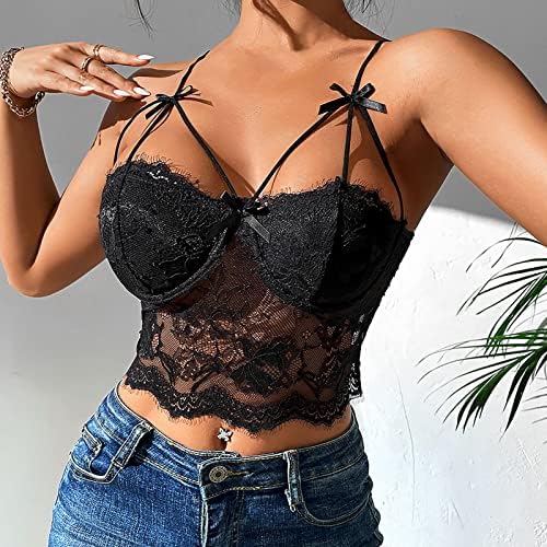 FVOWOH Club tops Strap Bustier Corpet Crop Crop Top Women Women Lace Bra Strapless Satin Tube Top Push Up Bustier Crop Top Club