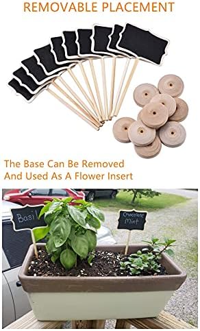 20pcs Wood Mini Retor de quadro com suporte de cavalete, rótulos de comida para buffet de festa, quadro -negro para placas de mensagens, cartões de lugar para casamentos, festas de aniversário, números de mesa, plantas, decorações de eventos especiais