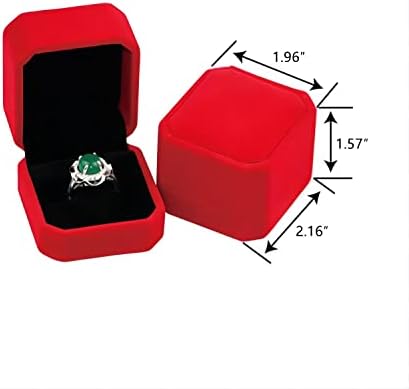 Yzwdtgs 2 caixas de anel de veludo de embalagem, jóias de pingente de brinco, brincos de anel de brincos, exibição de jóias