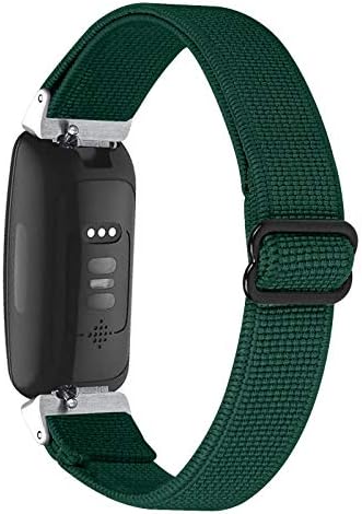 Moran Compatível com Fitbit Inspire 2/ Inspire HR/ Inspire Nylon Elastic Watch Band Substituição Ajuste Ajusta Ajusta Ajuste Strap Strap Soft para mulheres homens
