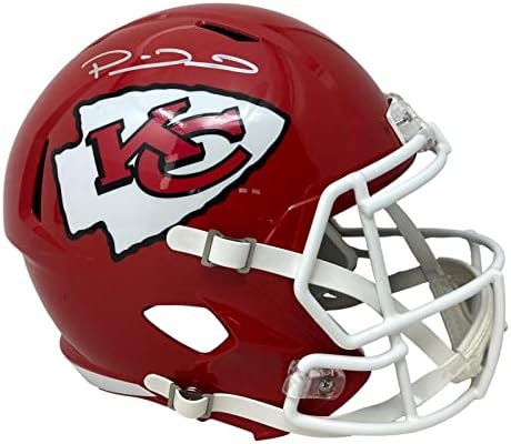 Patrick Mahomes assinou o KC Chiefs SB LVII Speed ​​Replica Helmet Fanatics - Capacetes NFL autografados