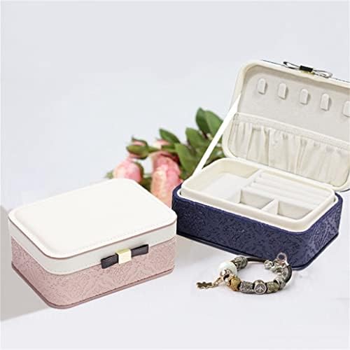 CzdyUf Jewelry Box Fashion Travel Colares portáteis Anéis Brincos Caixa de exibição de embalagens de jóias