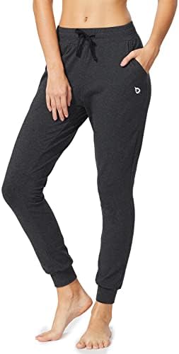 Calça de moletom feminina jogadores de algodão Yoga Lounge Sweat Pants Casual Running Calça cônica com bolsos