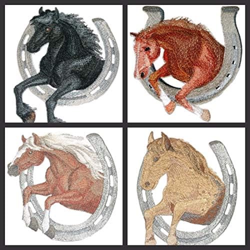 [Custom] Charme sortudo Horse com sapatos de cavalo [cavalo Appaloosa] Bordado de ferro On/Sew Patch [6.441 [h] x 4,87 [w]] [Feito nos
