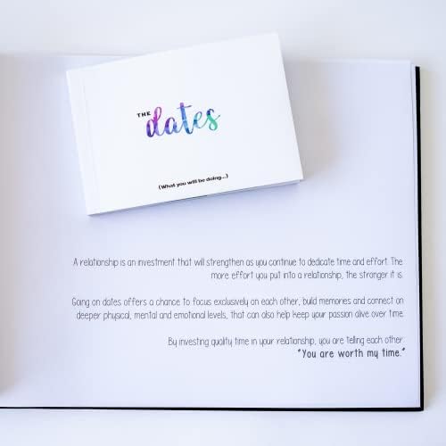 Um ano de datas por que não nós. Idéias divertidas de casal de encontro e atividades de casais com álbum de scrapbook. Livro de Data de Aventura para Casais | Aniversário. Presentes para ela