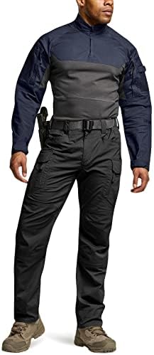 Camisa de combate masculino cqr tático 1/4 zip assalto de manga longa BDU camisas camufladas edc top
