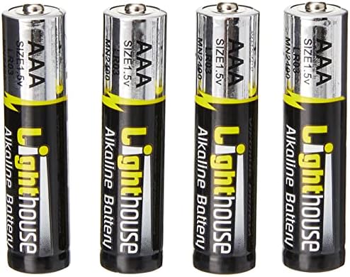Lighthouse - baterias alcalinas AAA LR03 1120mAh pacote de 4 - l/hbataaa