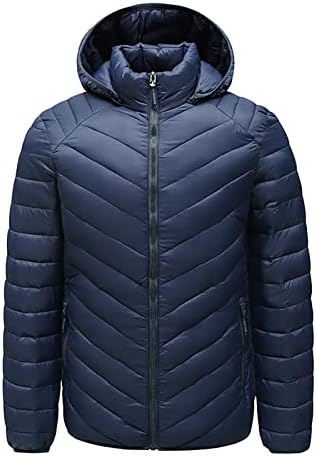 Fsahjkee Mens Puffer Jaqueta, 2022 Coats de inverno frio