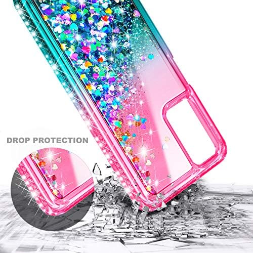 NZND CASO PARA SAMSUNG Galaxy A53 5G com protetor de tela de vidro temperado, suporte do anel/pulseira, brilho brilho