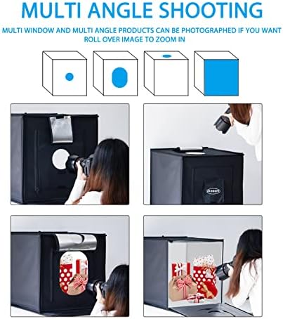 Fotografia da caixa de luz Zkeezm 24 x24 com 120 LED e 6 cores Castas de fotografia com luzes Profissional Foldable LightBox