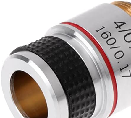 Acessórios para microscópio 4x 10x 40x 100x lentes objetivas acromáticas, consumíveis de laboratório de lentes objetivas