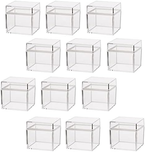 Toyandona Box Box 24pcs Caixas de favor claras, mini caixas de cubos de doces, caixas de presente de plástico transparentes