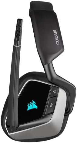 Corsair void RGB Elite Wireless Premium Gaming Headset com 7.1 Surround Sound, Silver Edition
